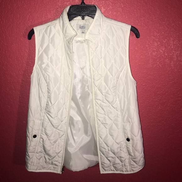 croft & barrow Jackets & Blazers - White vest croft & barrow Jackets & Blazers - White vest